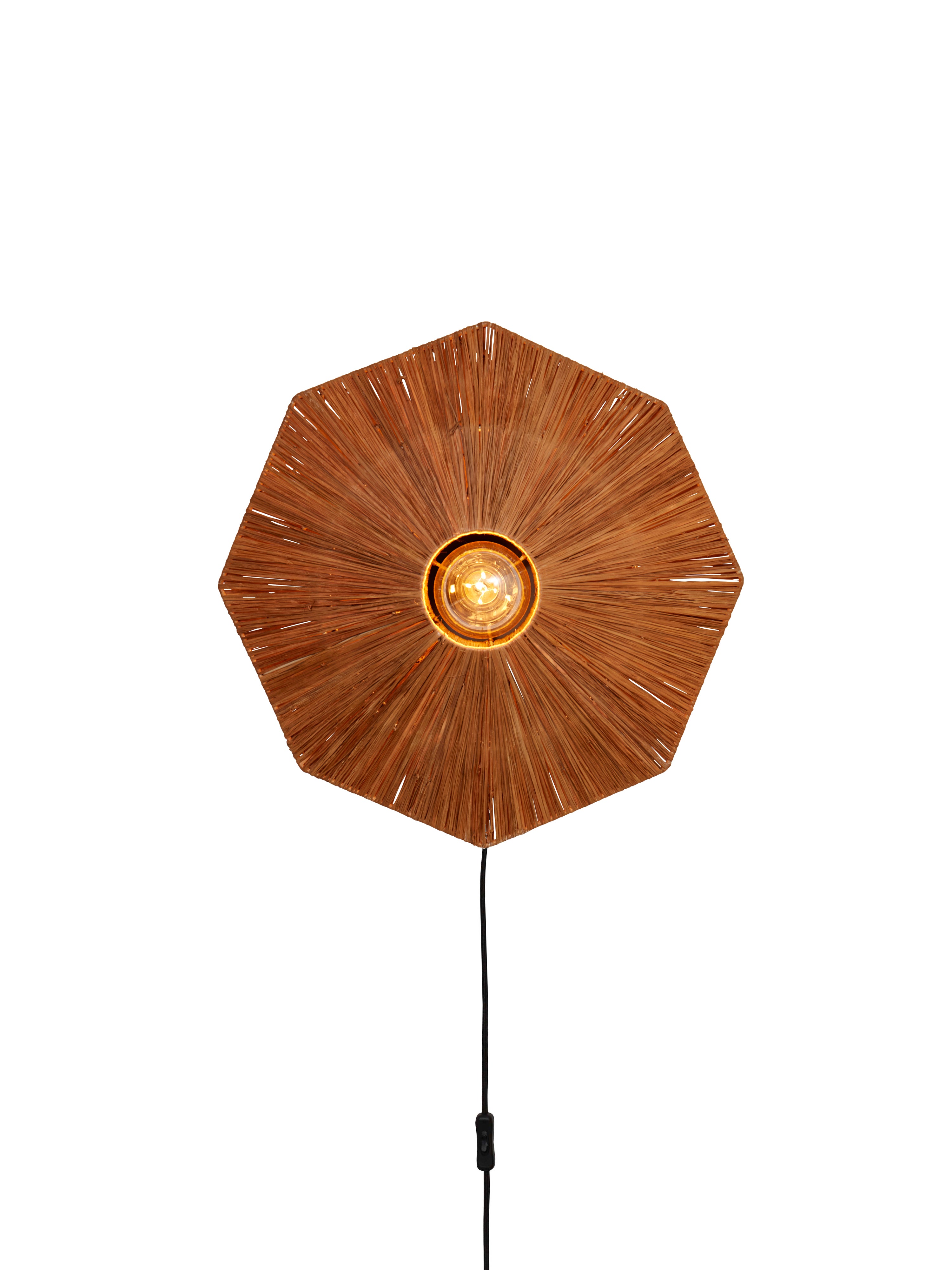 Good&Mojo Wandleuchte Panama dia. 45cm, braun